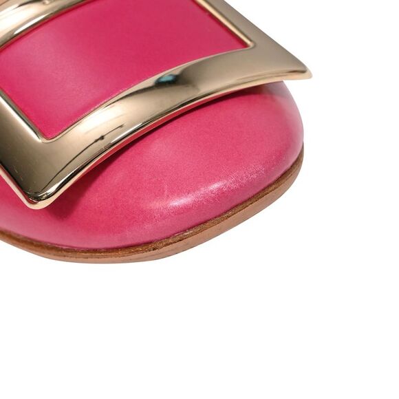 Roger Vivier Trompette Buckle Detail Pumps in Pink Calfskin Leather - Picture 9 of 10